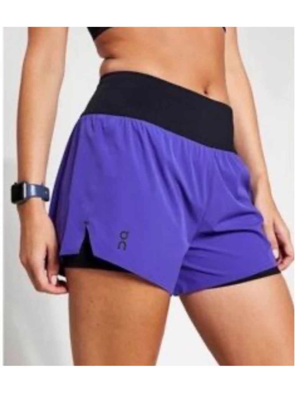 Women's On Running Athletic Shorts Size M Purple and Black